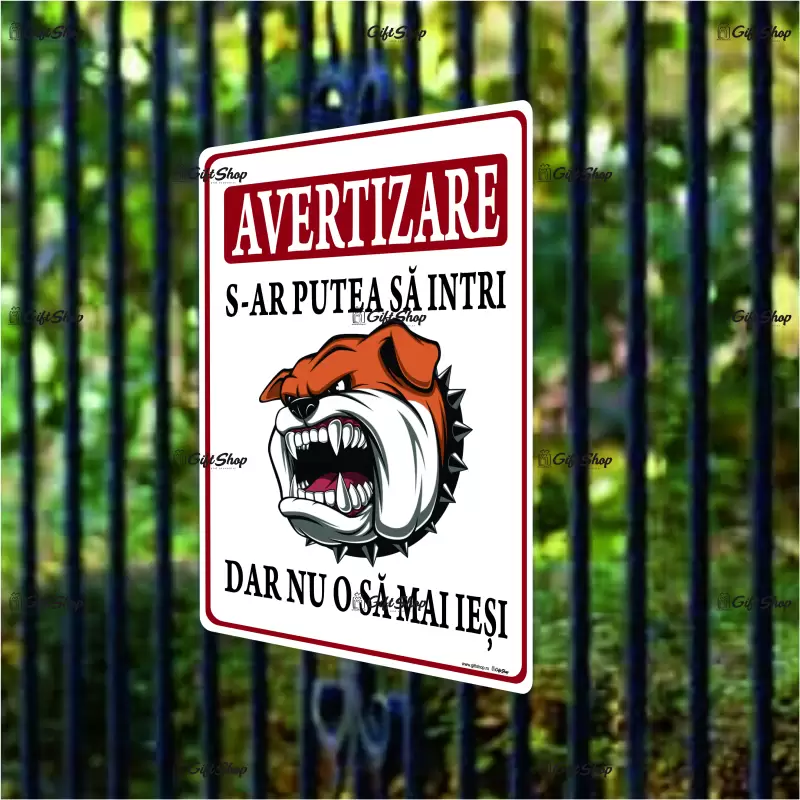 Avertizare s-ar putea sa intri dar nu o sa mai iesi, indicator amuzant 100x150 mm